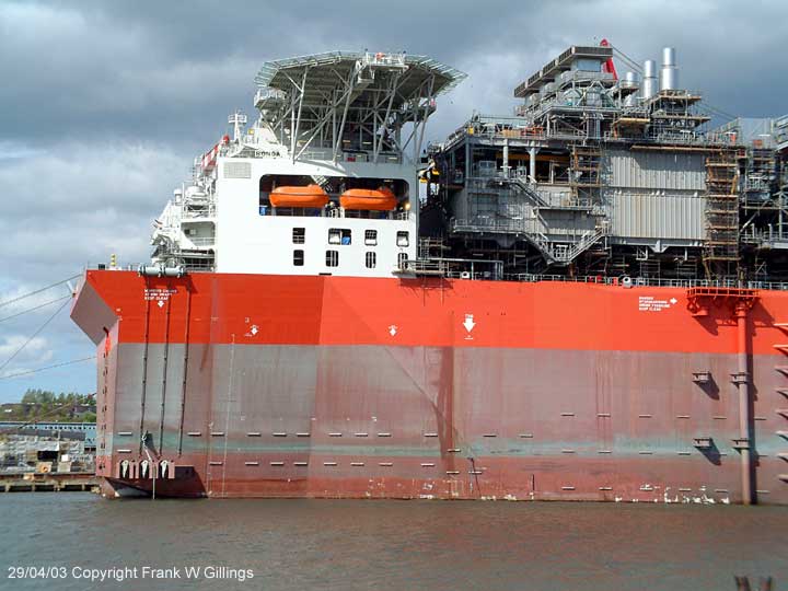 Asian Hercules II and the Bonga on the River Tyne. Closeup photo