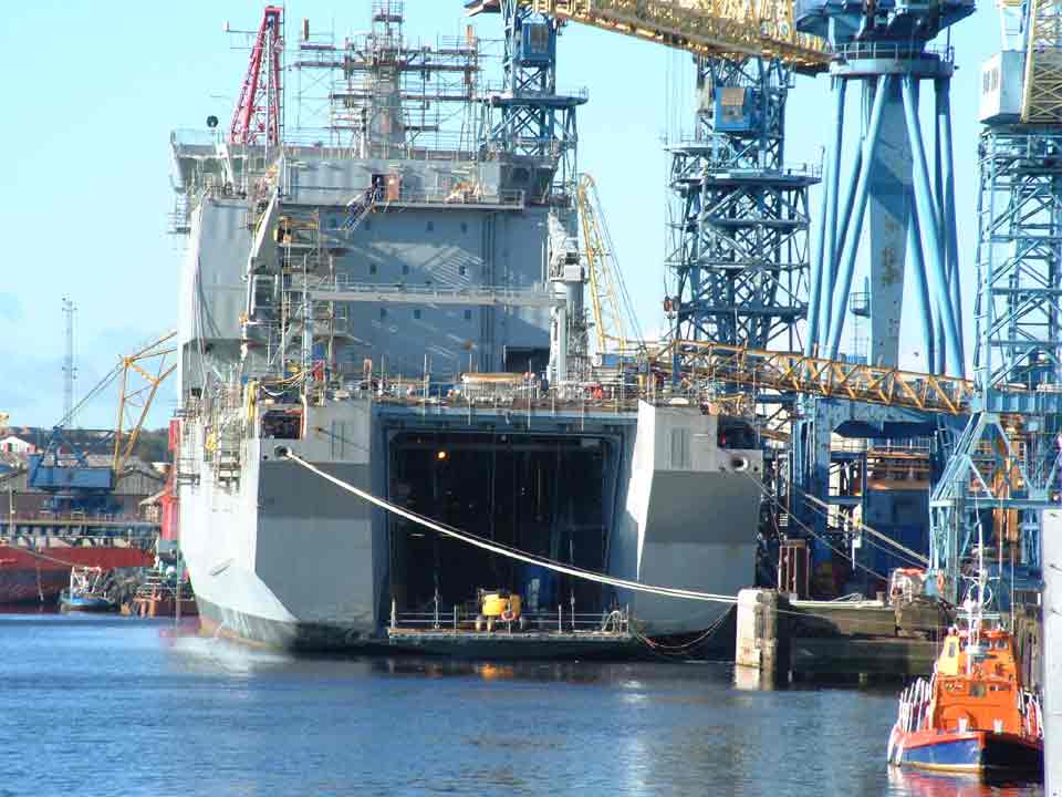 Royal Fleet Auxiliary Landing ship vessel Largs Bay. October 7th 2004.