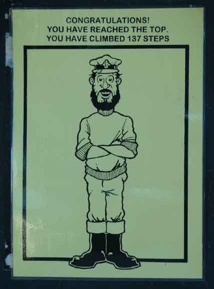 Gasping for breath to the top of St. Mary's lighthouse.