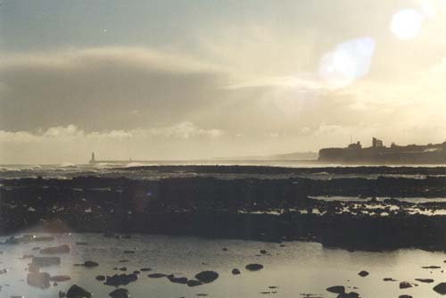 The pier and the Tynemouth Priory