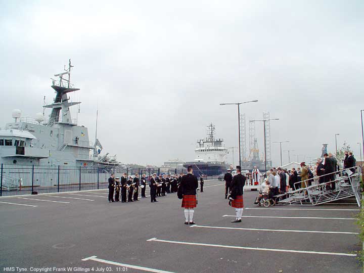 Patrol vessel HMS Tyne commissioning ceremony. 4 July 2003