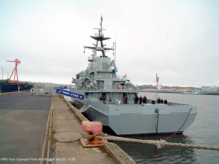 Patrol vessel HMS Tyne on the River Tyne 4 July 2003